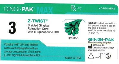 Gingi-Pak 3.jpg Principle display- Gingi-Pak No 3 - Gingi Pak 3